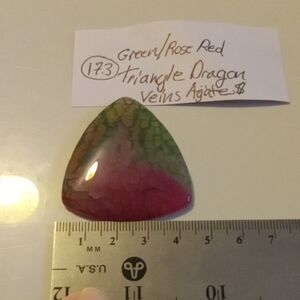 Green and Red Stone Agate For Necklace